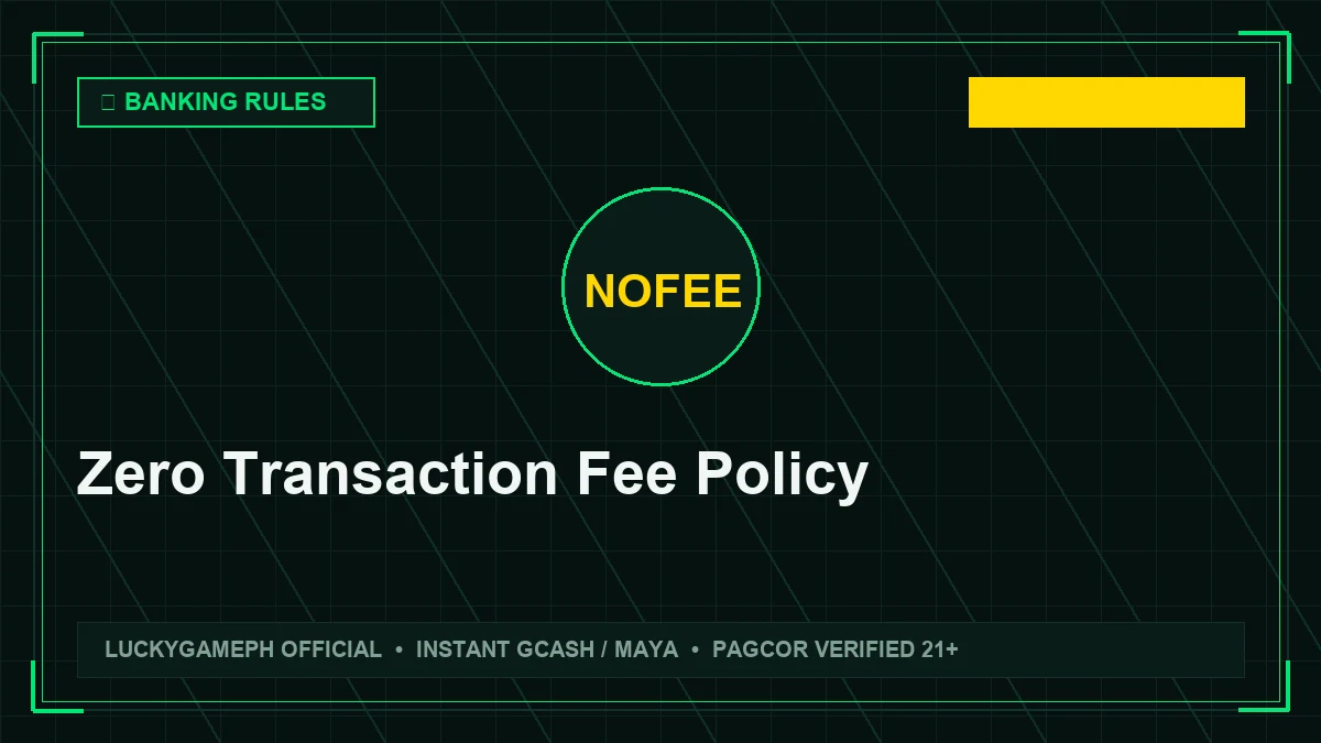 Zero Fee Banking Policy